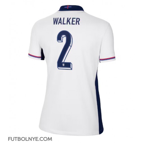 Camiseta Inglaterra Kyle Walker #2 Primera Equipación para mujer Eurocopa 2024 manga corta